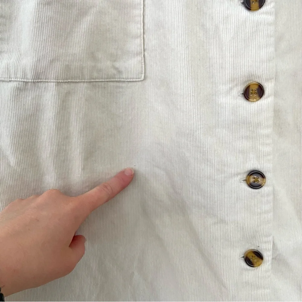 Vtg Two Twenty Jumper Overall Dress Size M Corduroy Cottagecore Prairie Country - Picture 4 of 11